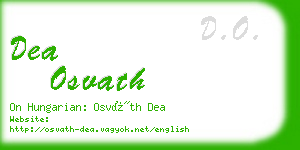 dea osvath business card